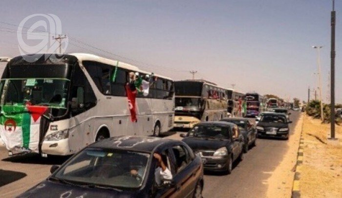 «قافلة فلسطين» تحط في العراق بعد رحلة عبر أوروبا وتركيا
